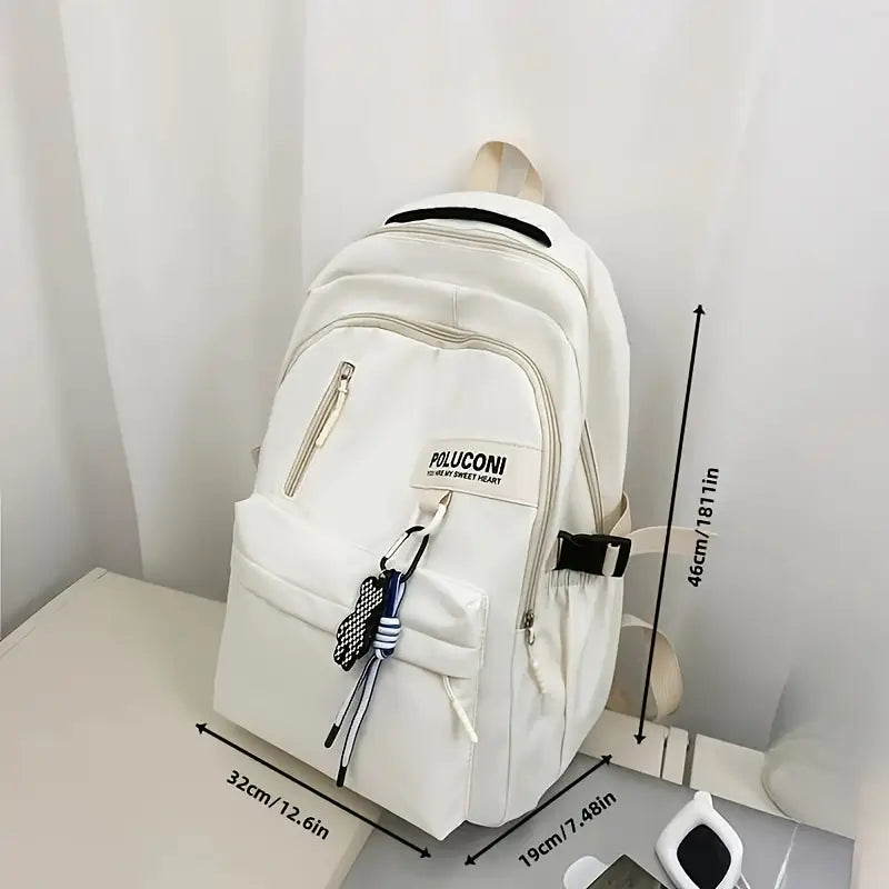Korean Japanese White Backpack