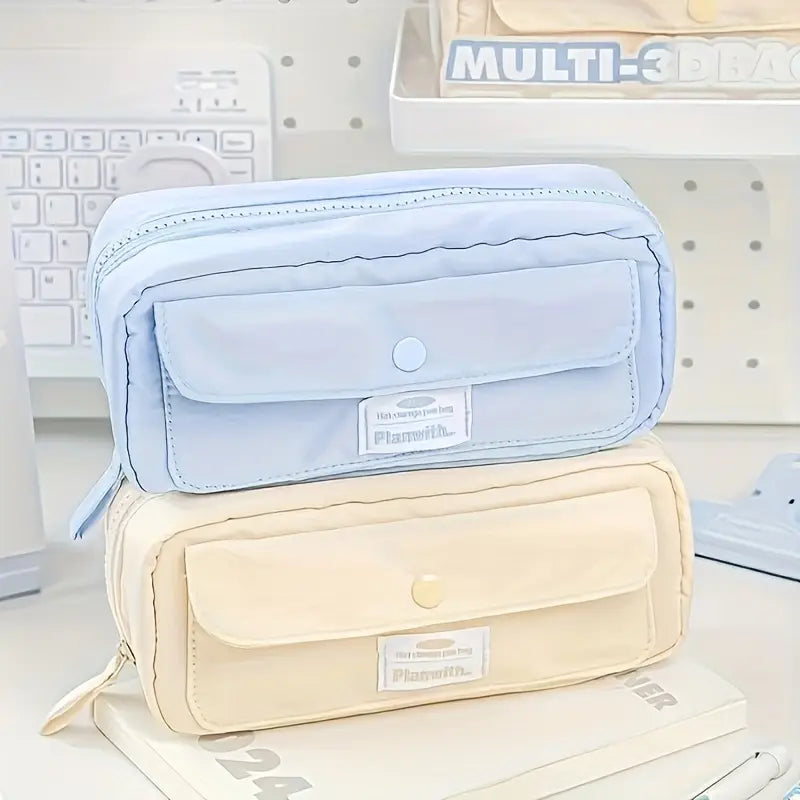 Pastel Shade Large Capacity Stationery Pouch