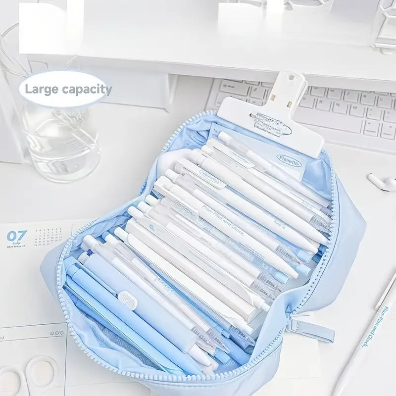 Pastel Shade Large Capacity Stationery Pouch