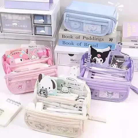 Kawaii/Sanrio Wide Open Zipper Pencil Pouch