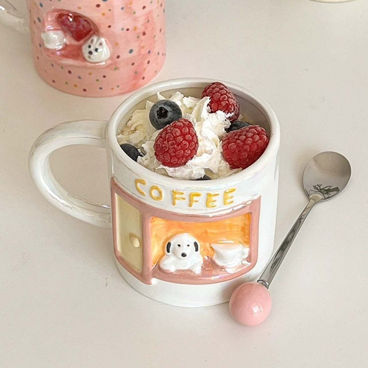 Handmade Pinterest Kawaii Puppy Mug