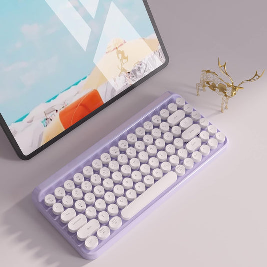 Retro Wireless Keyboard – Purple