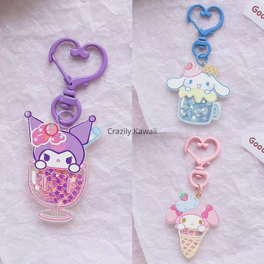 Sanrio Characters Heart Keychain