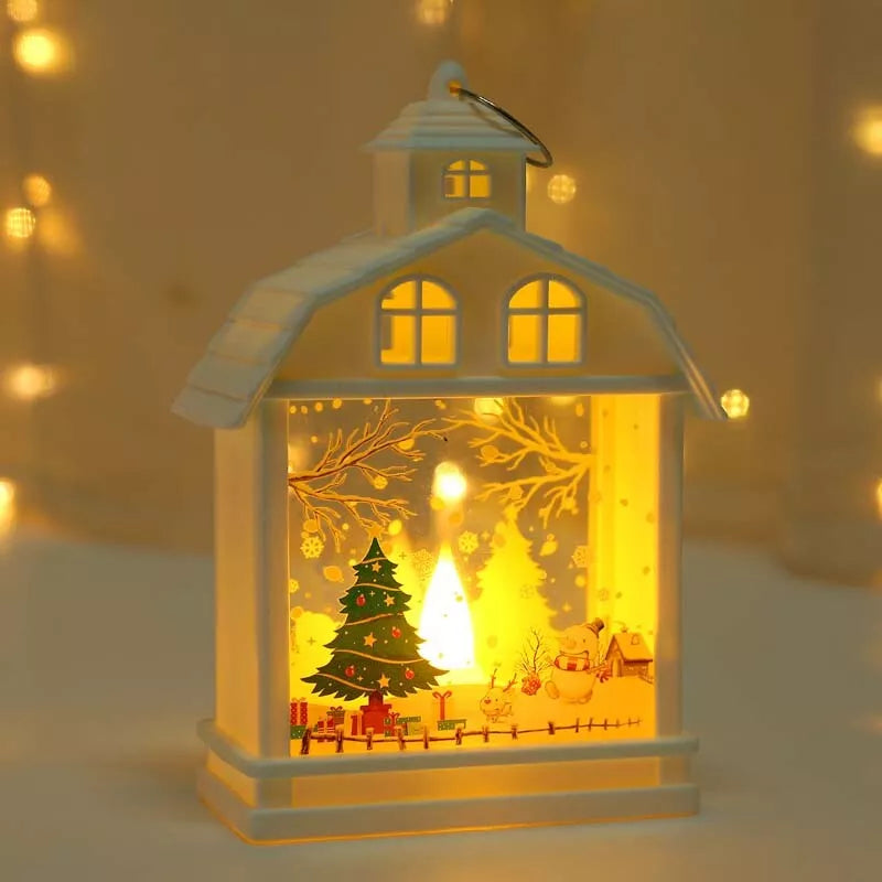 Vintage Christmas Lantern with LED Candle/Lamp