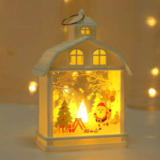 Vintage Christmas Lantern with LED Candle/Lamp