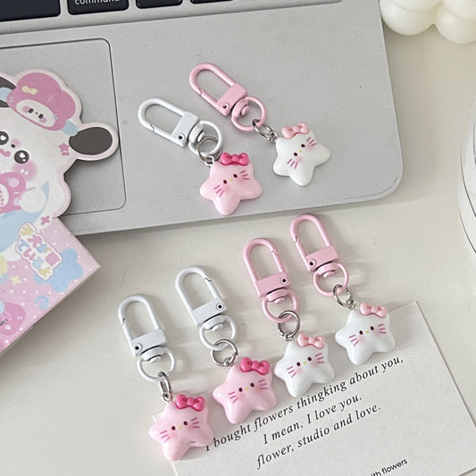Cute Hello Kitty Star Shape Keychain