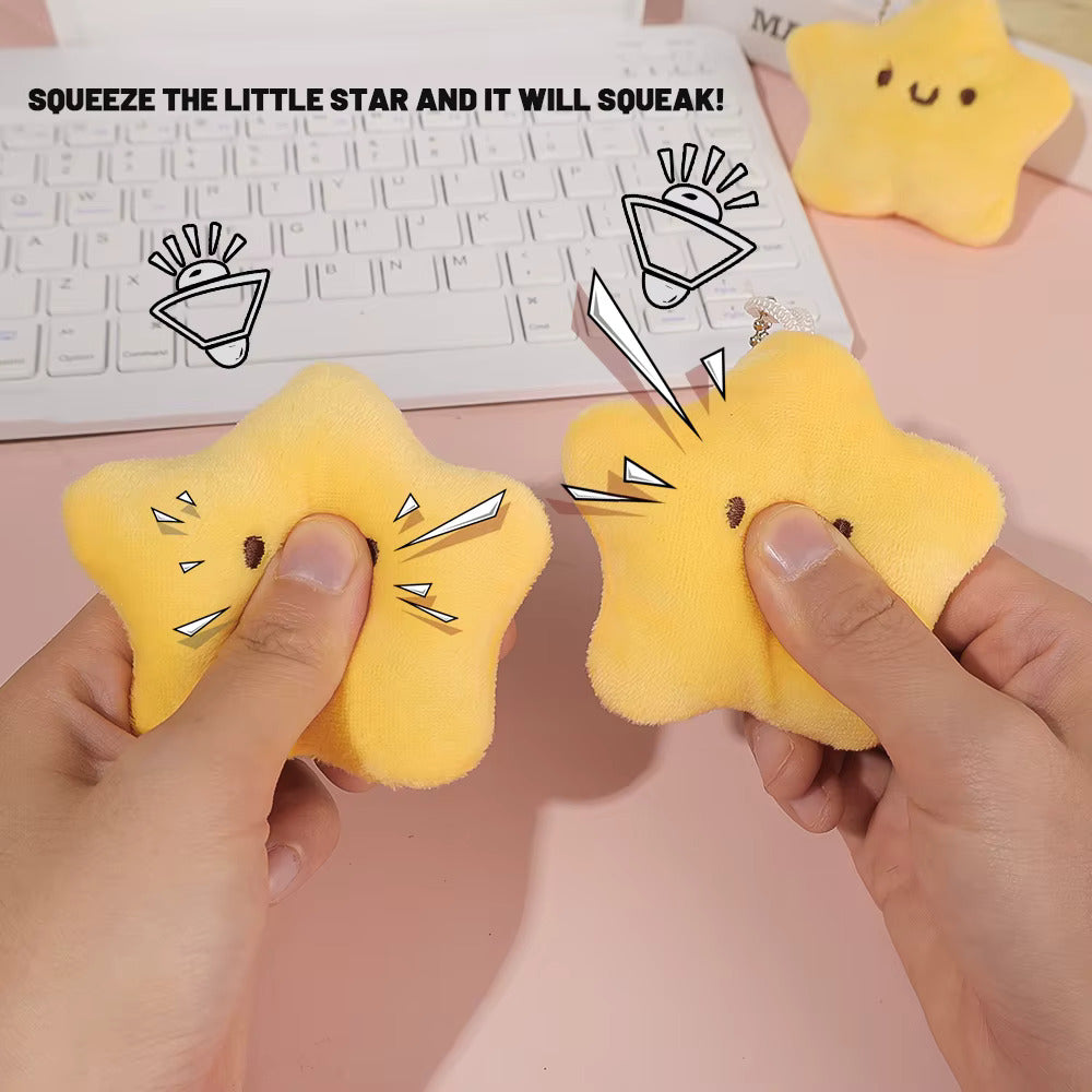 Cute Star Plush Doll Pendant Keychain