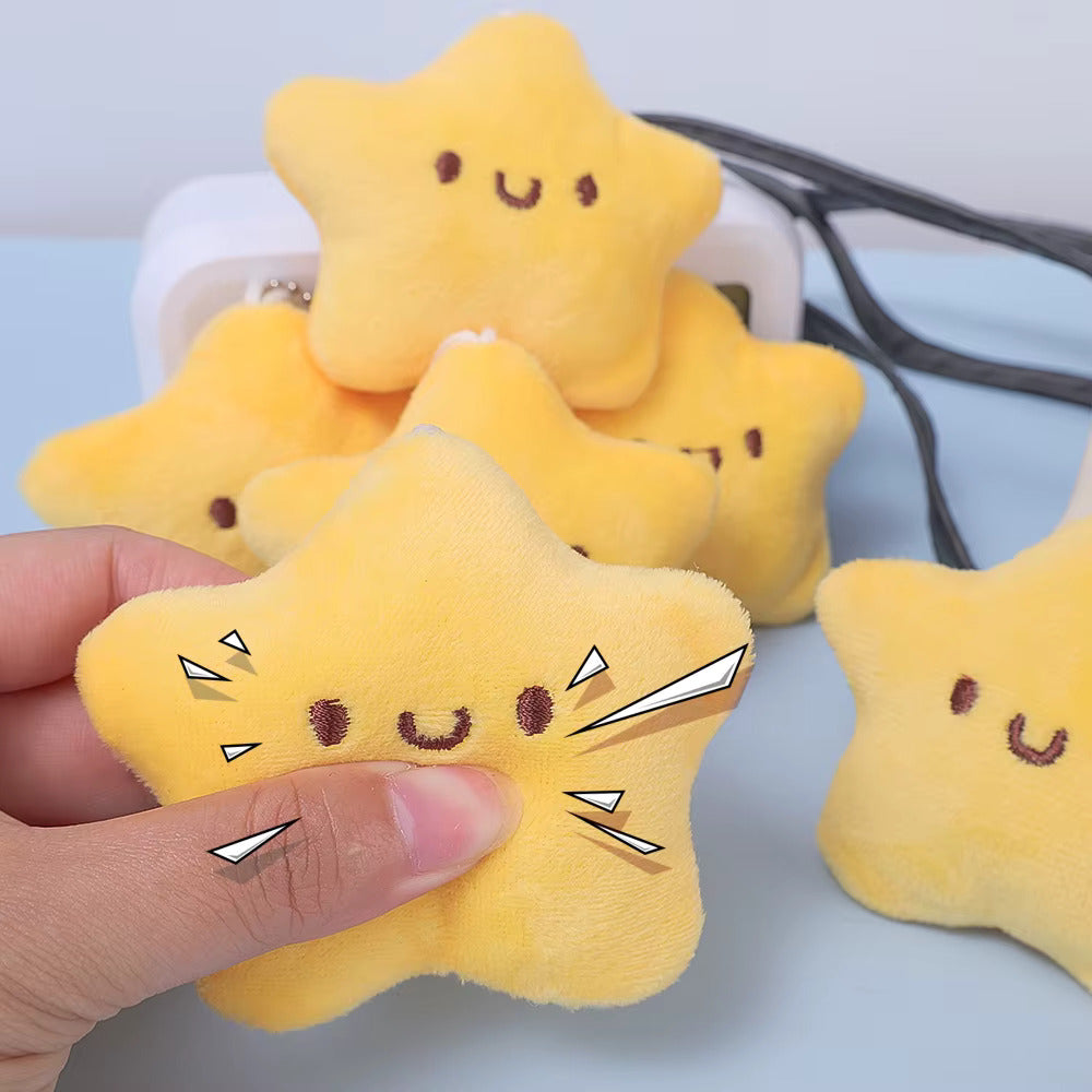 Cute Star Plush Doll Pendant Keychain