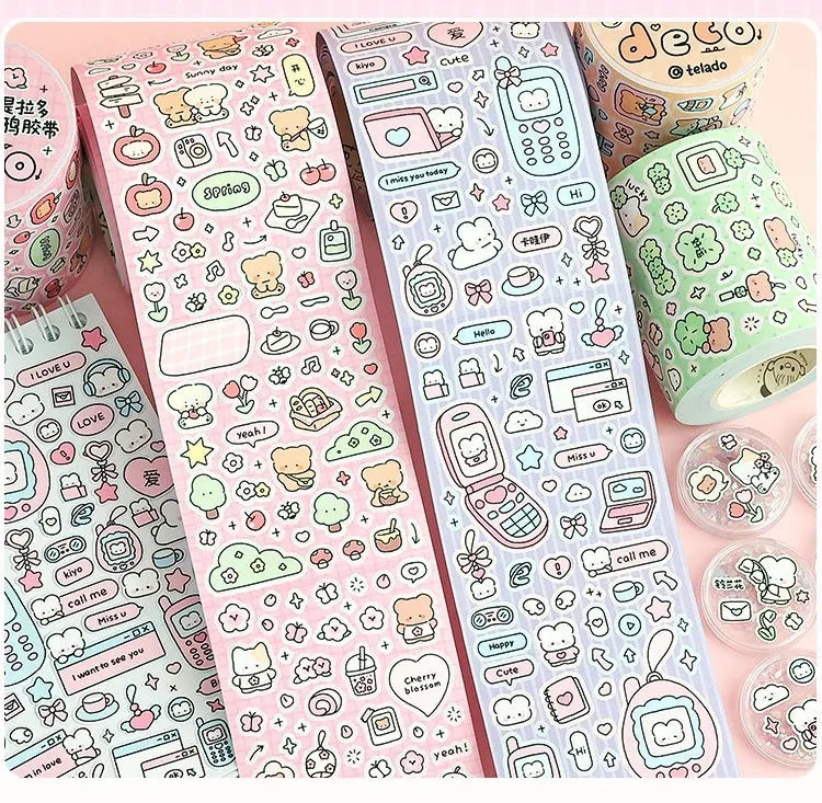 Kawaii Deco Bear Sticker Roll