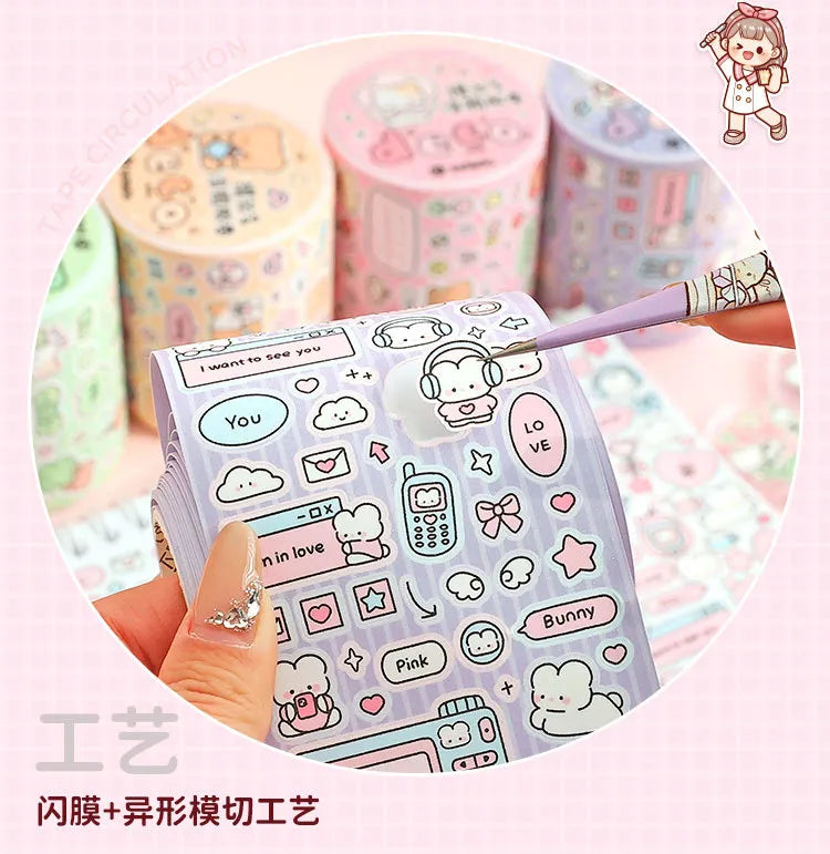 Kawaii Deco Bear Sticker Roll