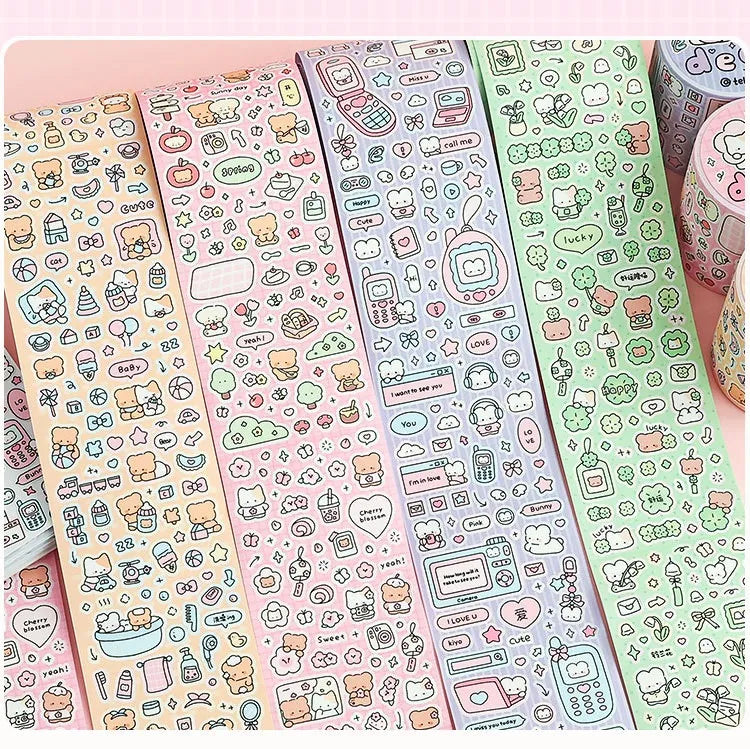 Kawaii Deco Bear Sticker Roll