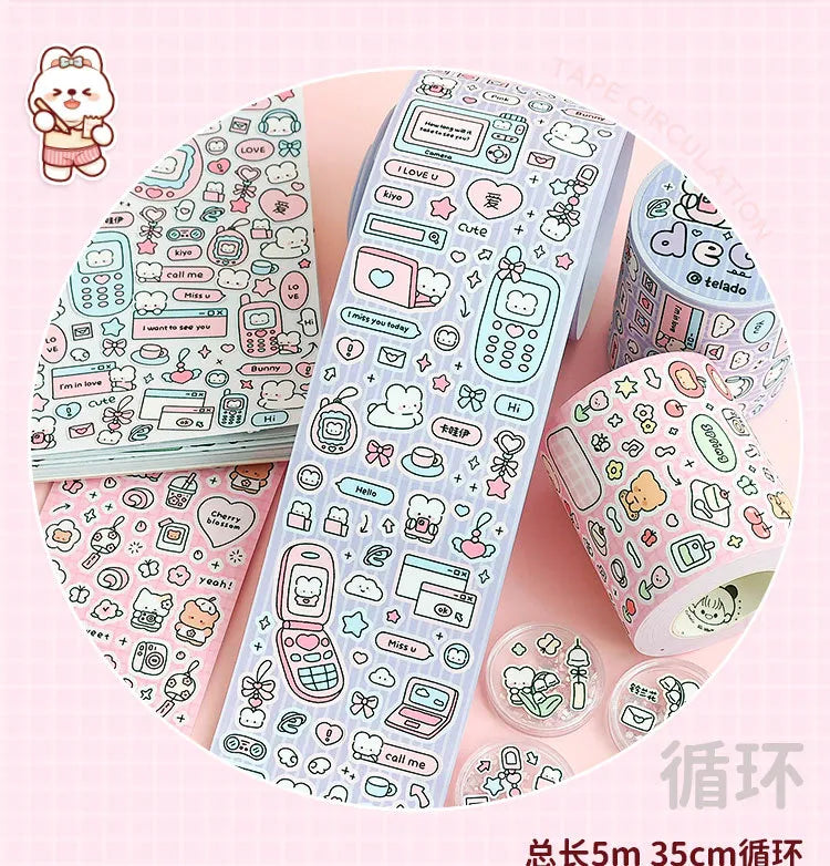 Kawaii Deco Bear Sticker Roll