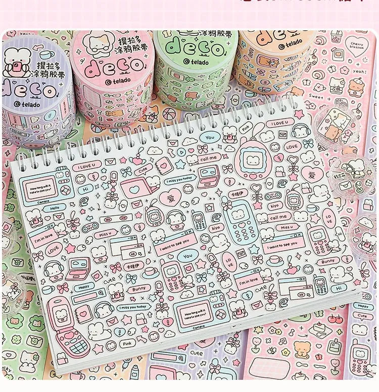 Kawaii Deco Bear Sticker Roll