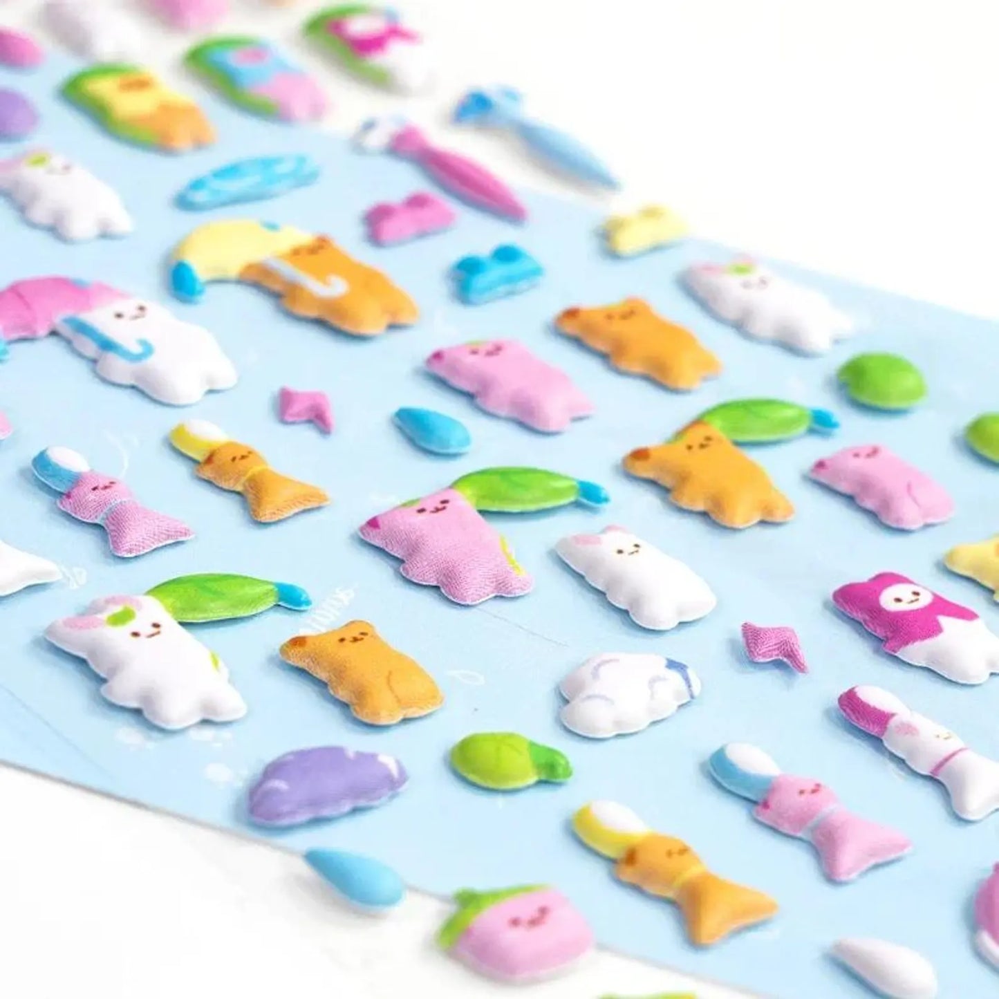 Kawaii Bunny & Bear Puffy Stickers