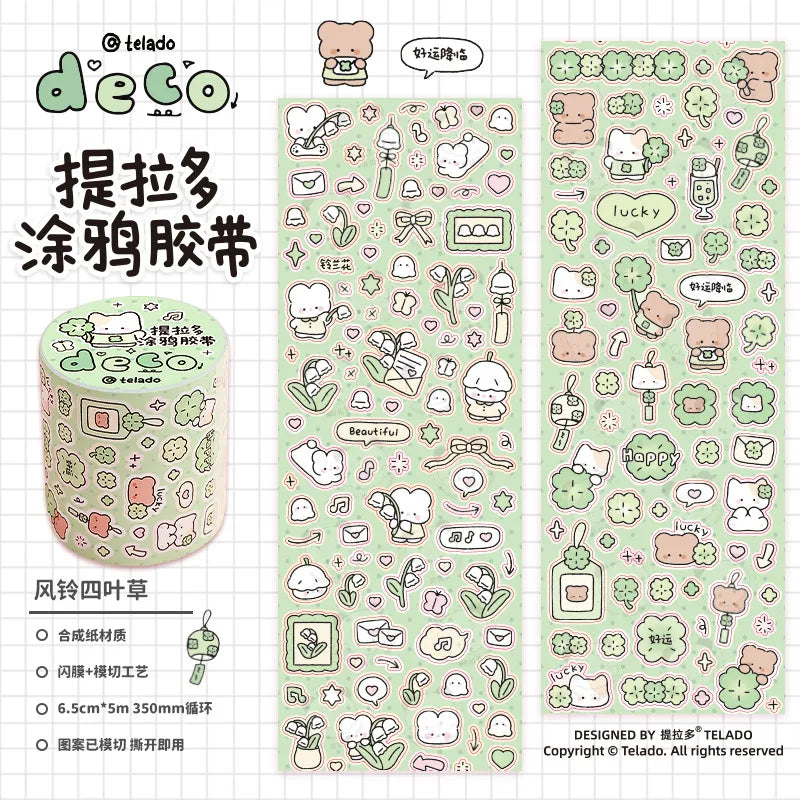 Kawaii Deco Bear Sticker Roll