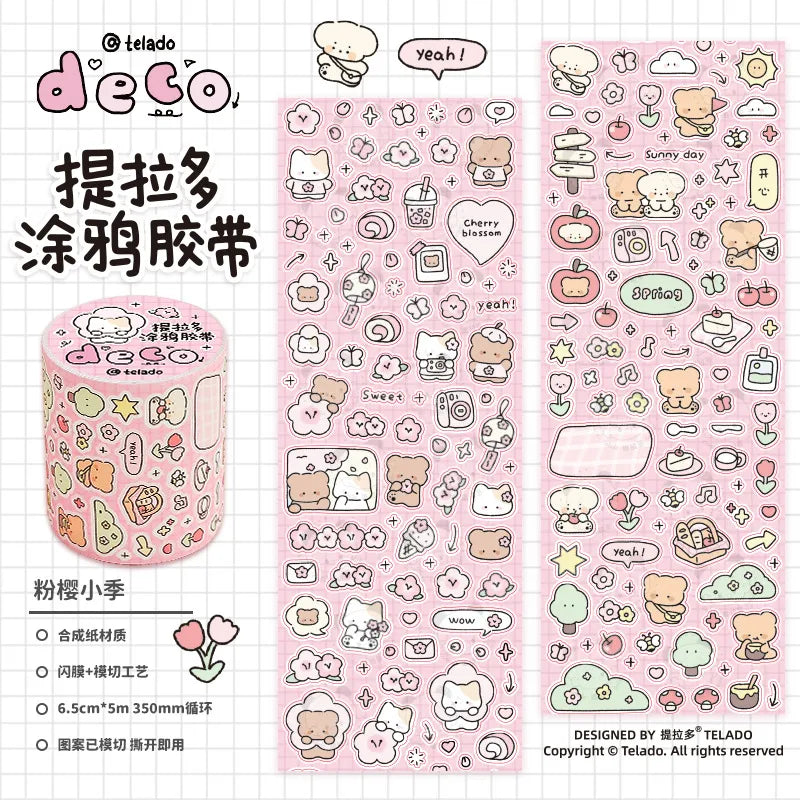 Kawaii Deco Bear Sticker Roll