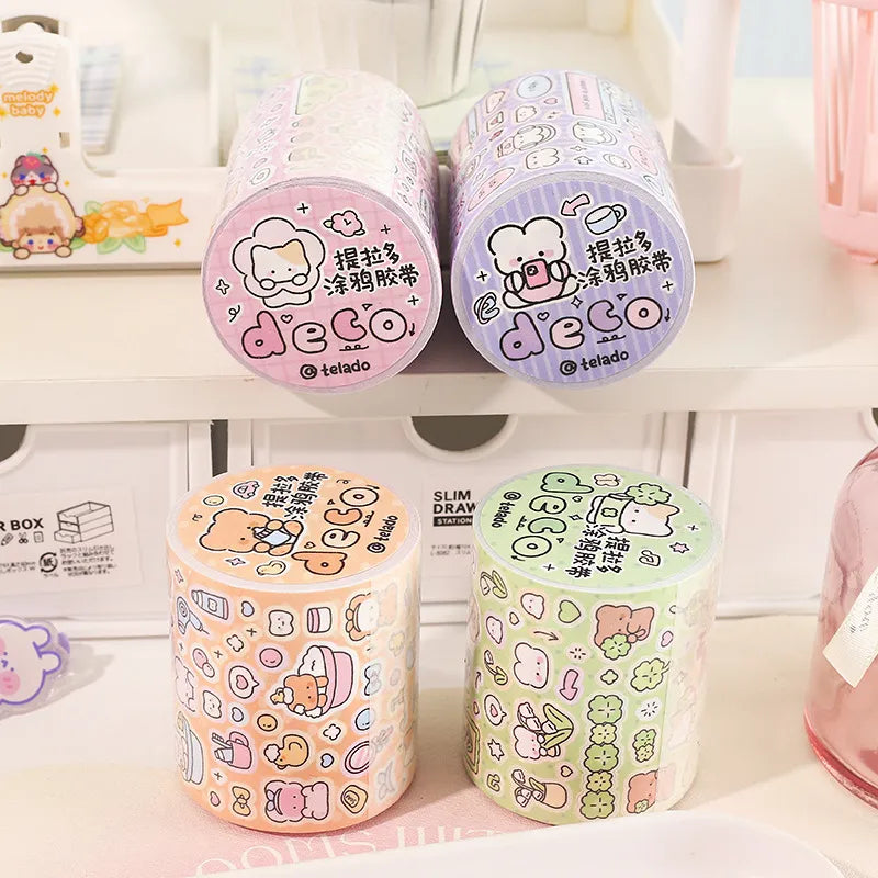 Kawaii Deco Bear Sticker Roll