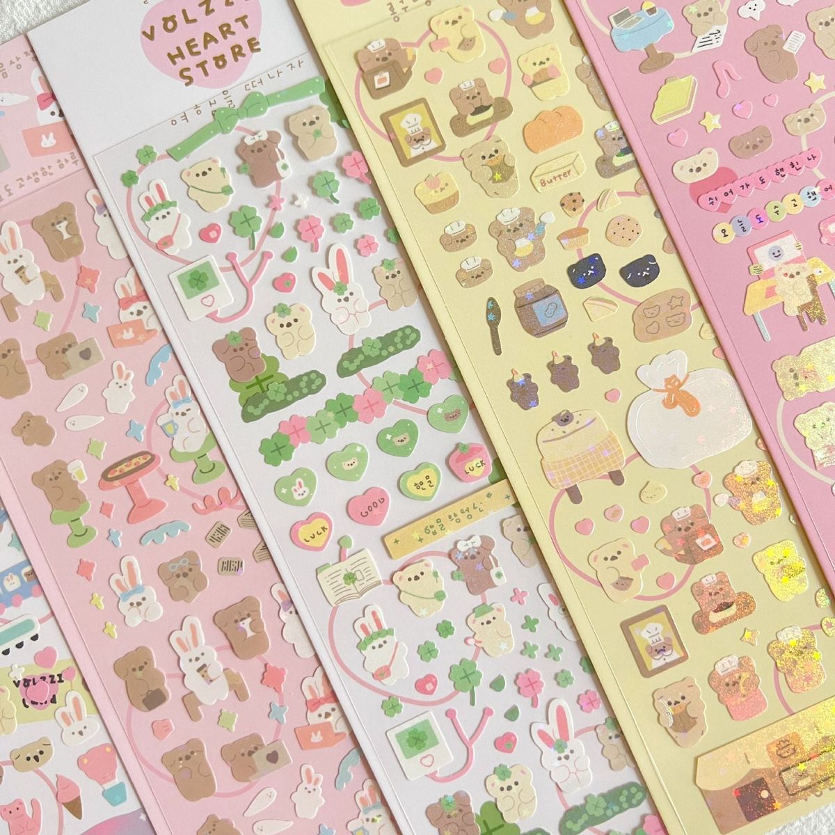 Korean Deco Shiny Bear Sticker Sheet