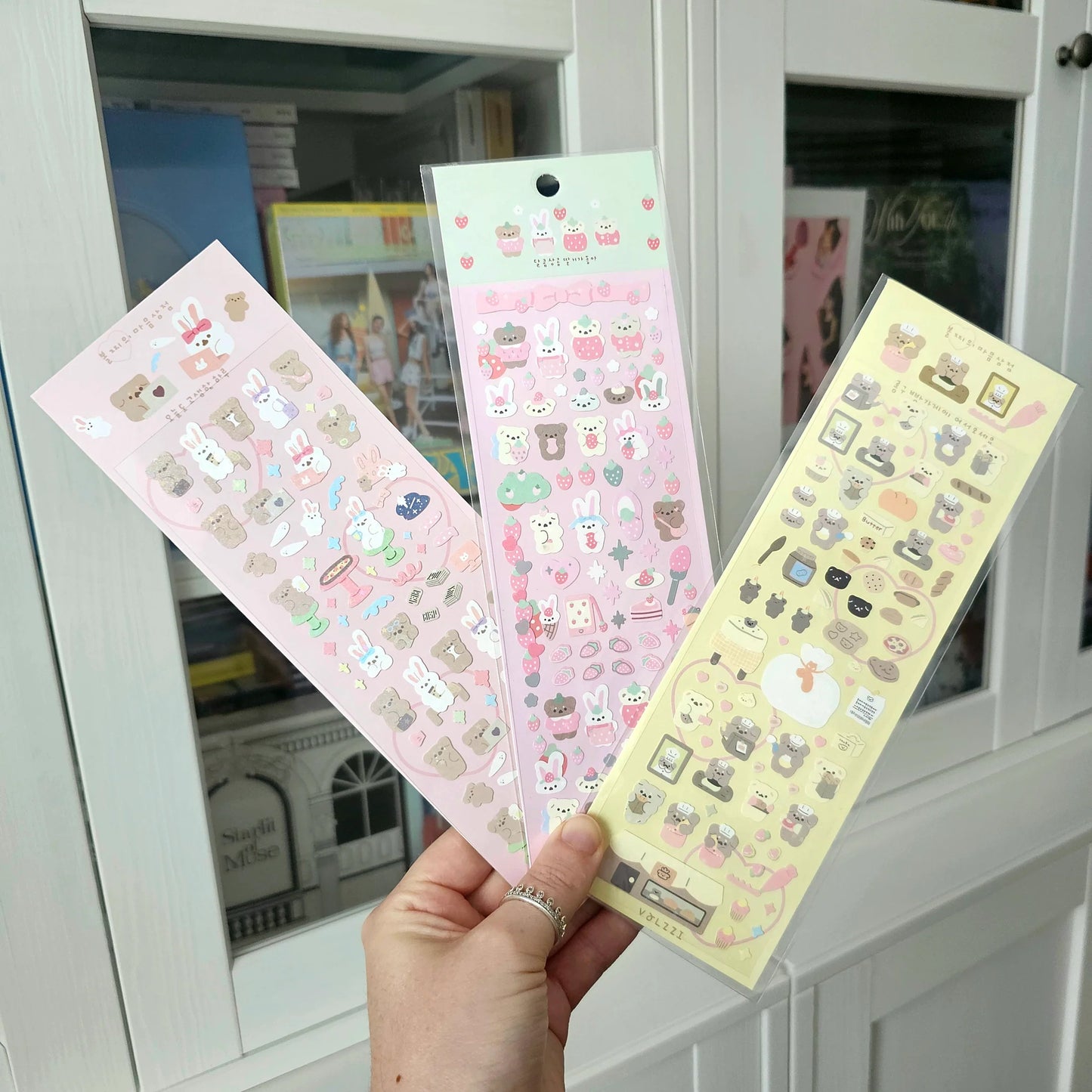 Korean Deco Shiny Bear Sticker Sheet