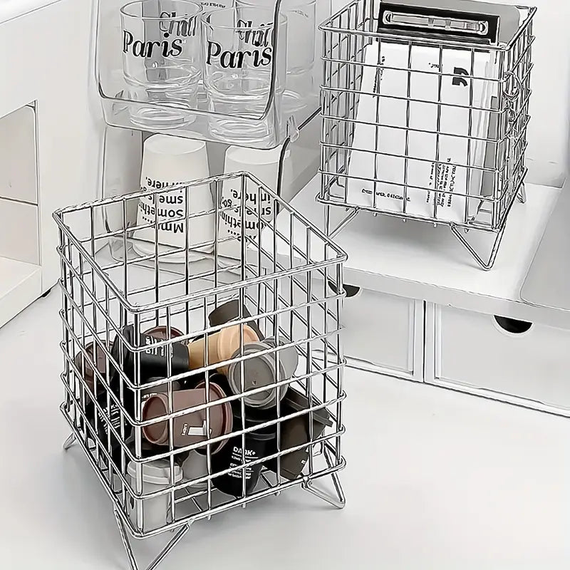 Multifunctional Square Iron Storage Basket