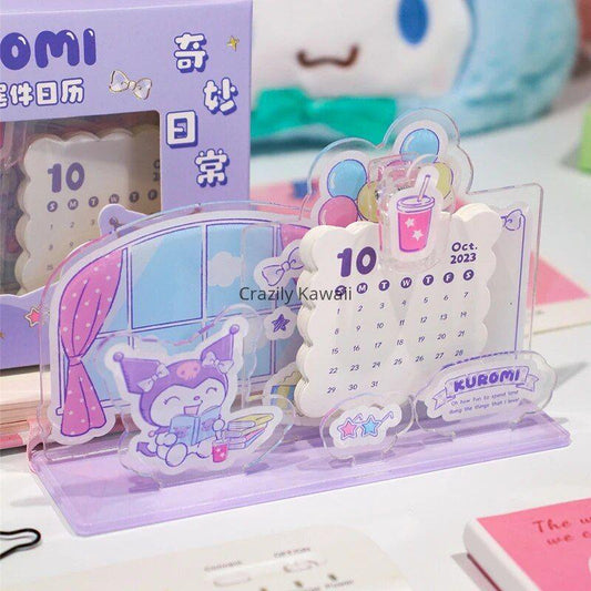 Kuromi Acrylic Annual Desk Calendar