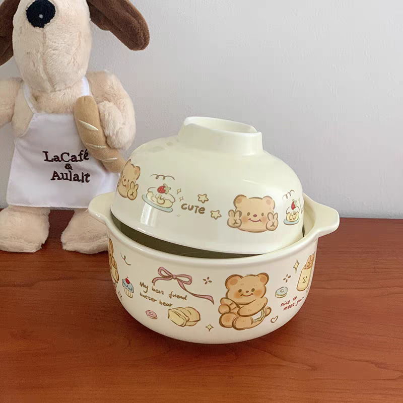 Butter Bear Breakfast Ceramic Tableware Set