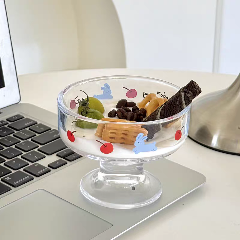 Kawaii Glass Icecream/Snack Bowl