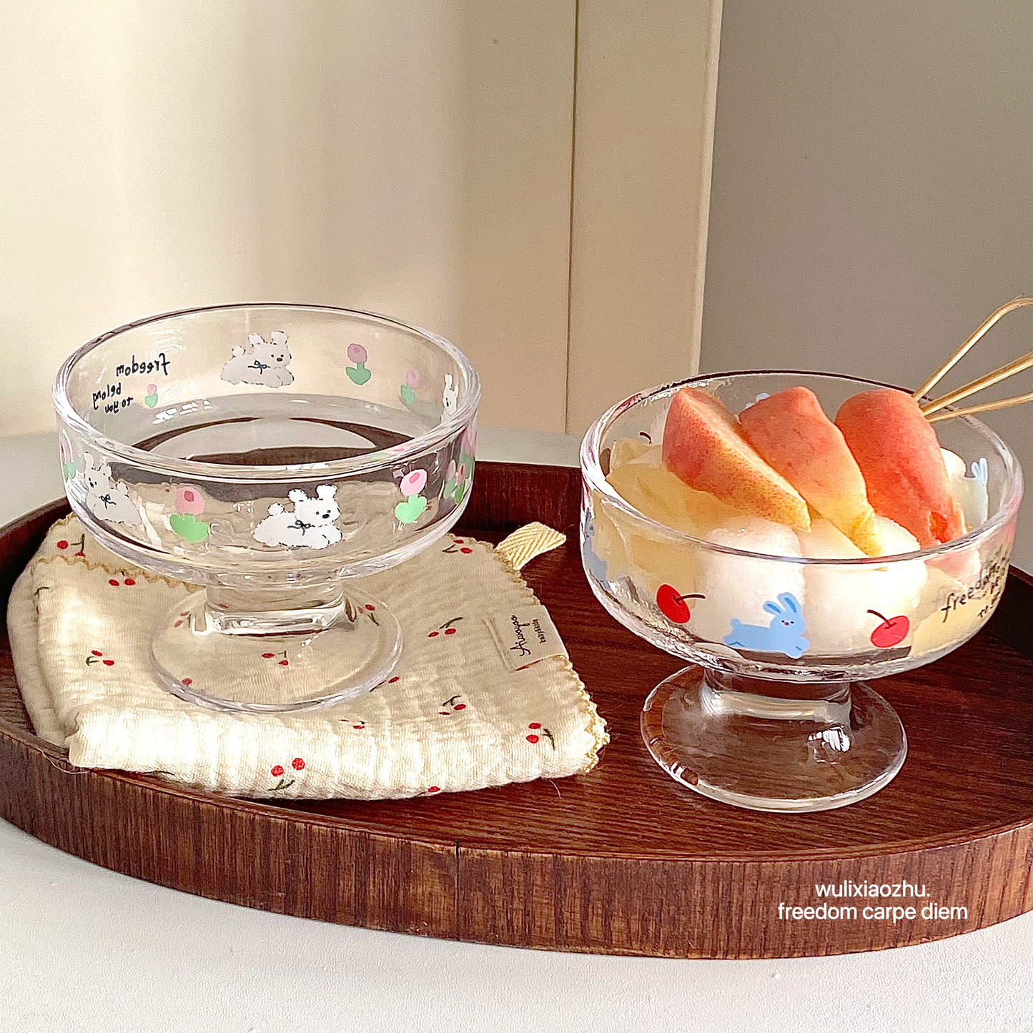 Kawaii Glass Icecream/Snack Bowl