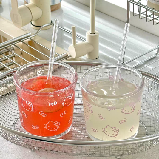 Hello Kitty Latte Glass Tumbler