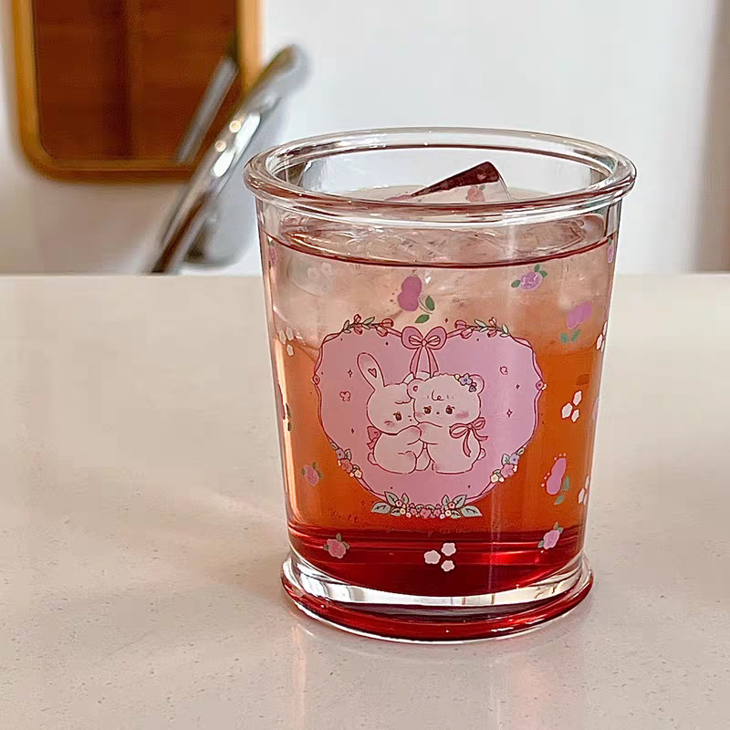 Kawaii Glass Latte Tumbler