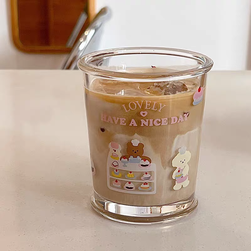 Kawaii Glass Latte Tumbler
