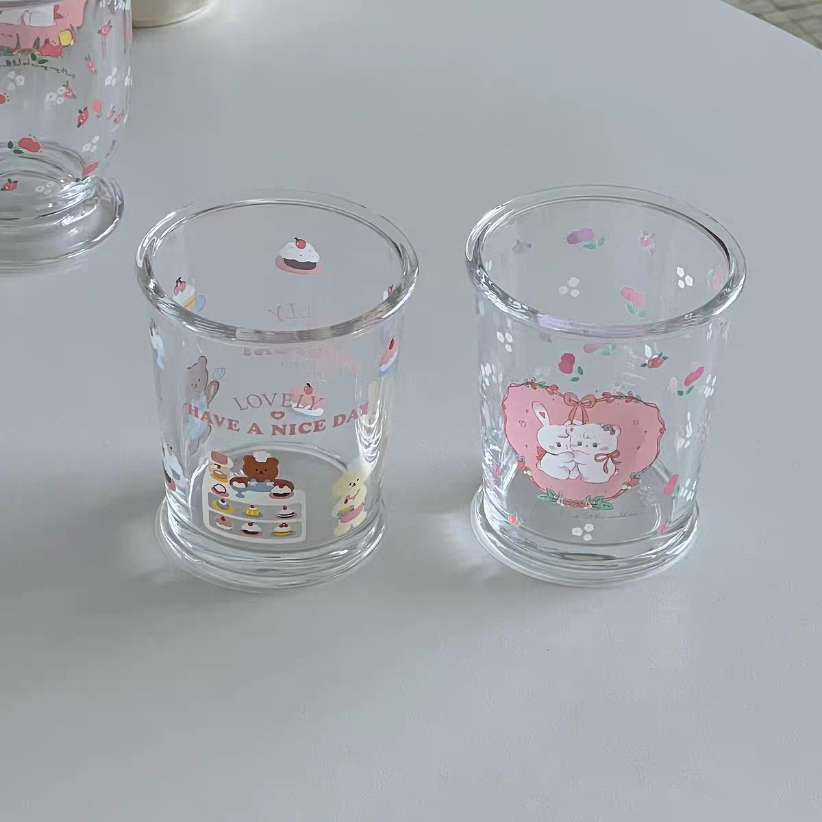 Kawaii Glass Latte Tumbler