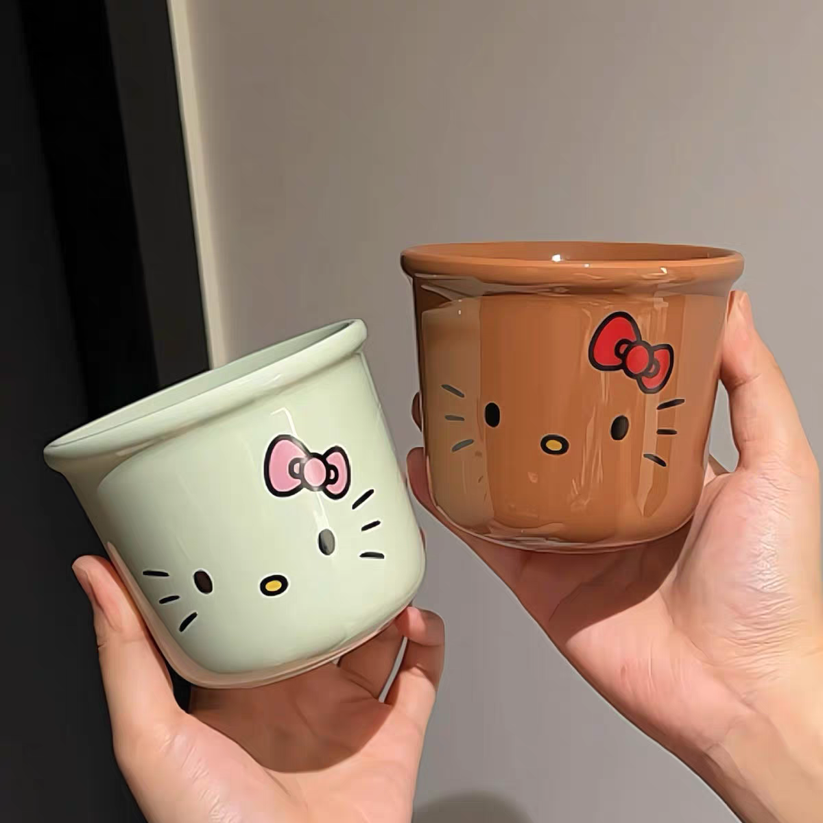 Hello Kitty Ceramic Latte Cup - Pista Green