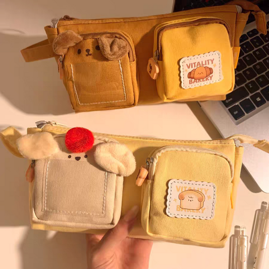Kawaii Toast Pencil Pouch - Premium