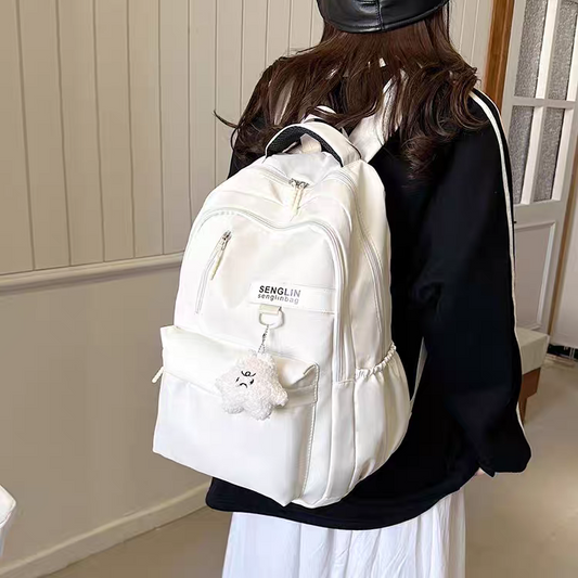 Korean Japanese White Backpack