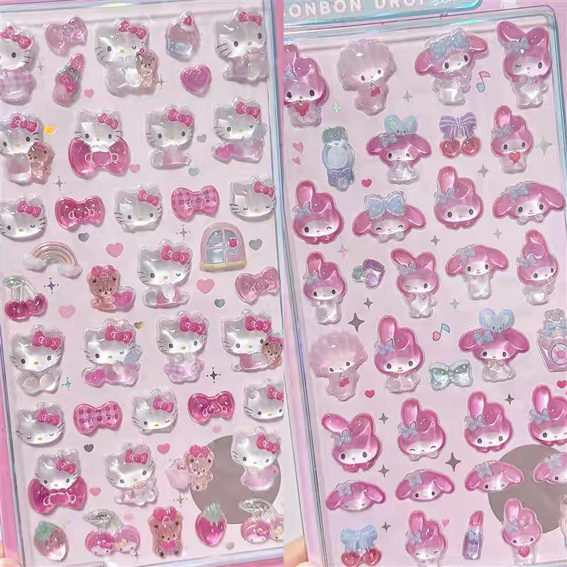 Sanrio Bonbon Drop Seal 3D Stickers - Official