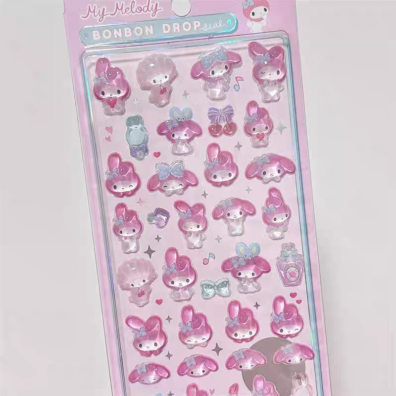 Sanrio Bonbon Drop Seal 3D Stickers - Official