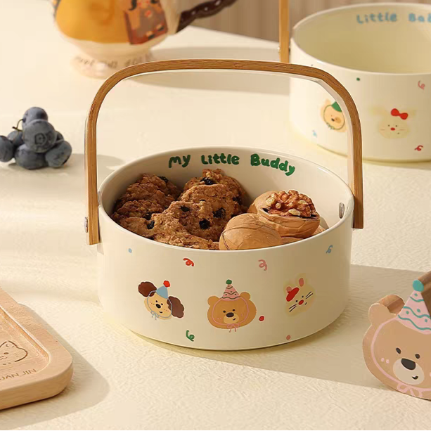 My Little Buddy Ceramic Cookie Basket