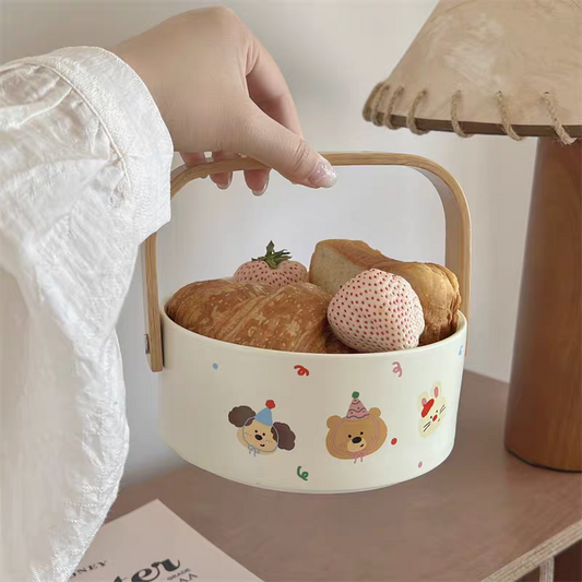 My Little Buddy Ceramic Cookie Basket