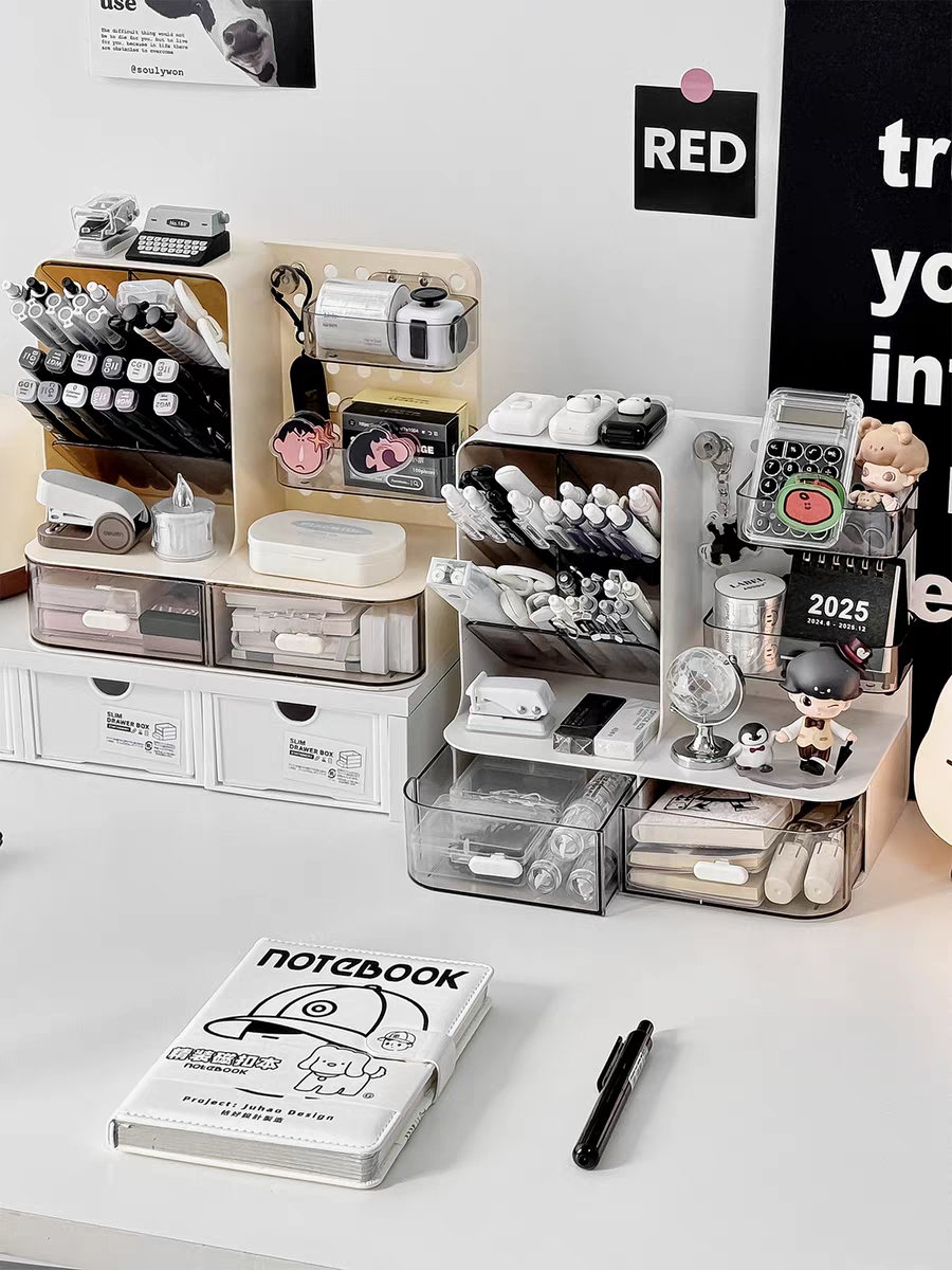 Minimalist White Desk Organiser