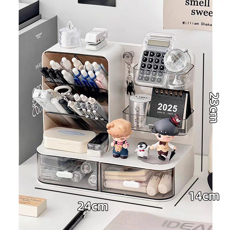 Minimalist White Desk Organiser