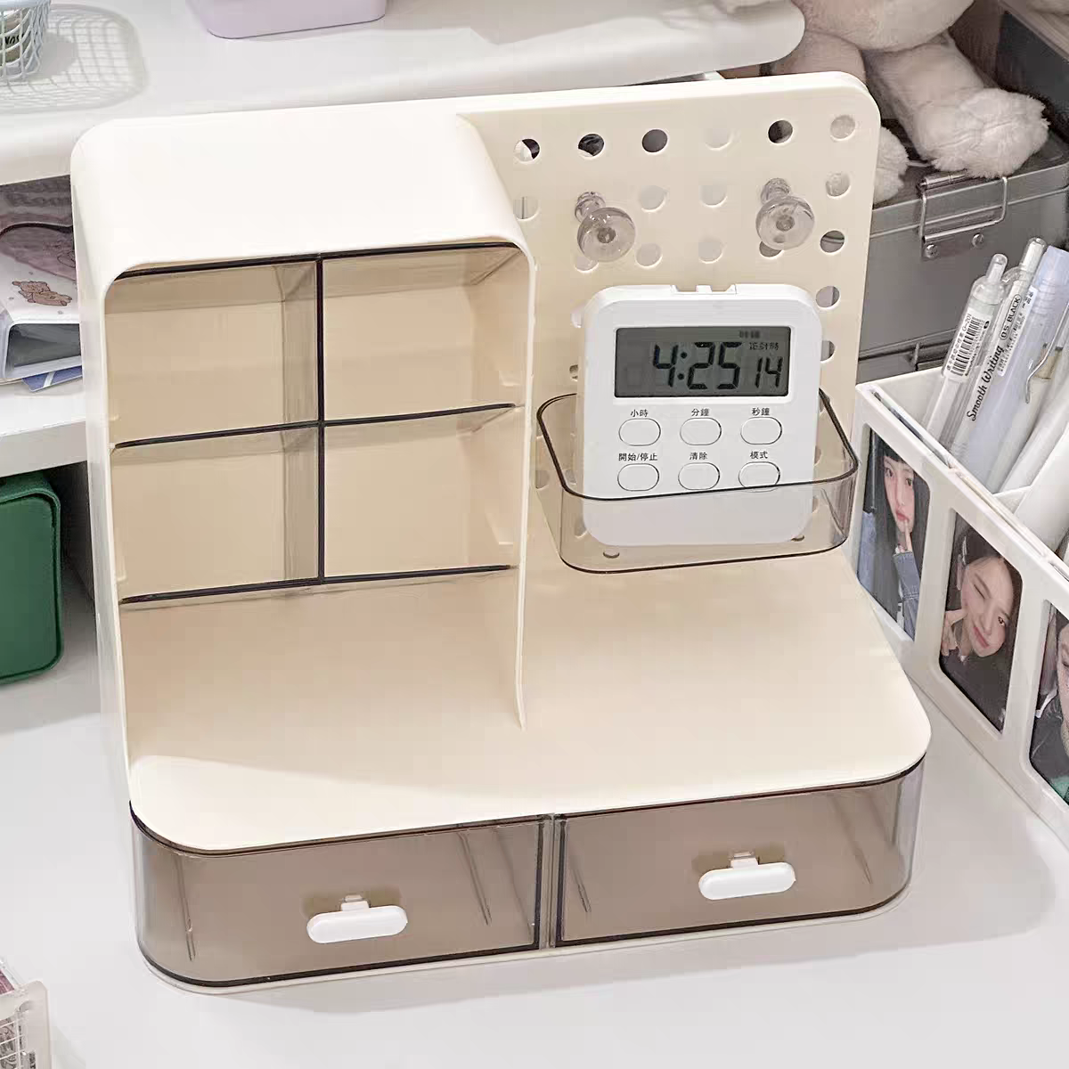 Minimalist White Desk Organiser