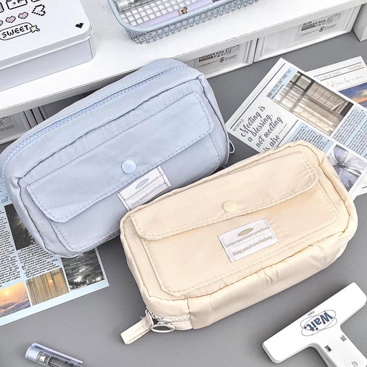 Pastel Shade Large Capacity Stationery Pouch