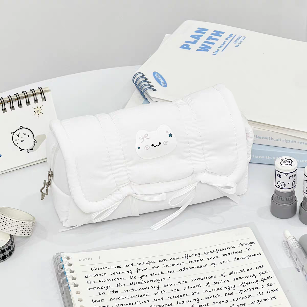 Pinterest Stationery Pouch - White