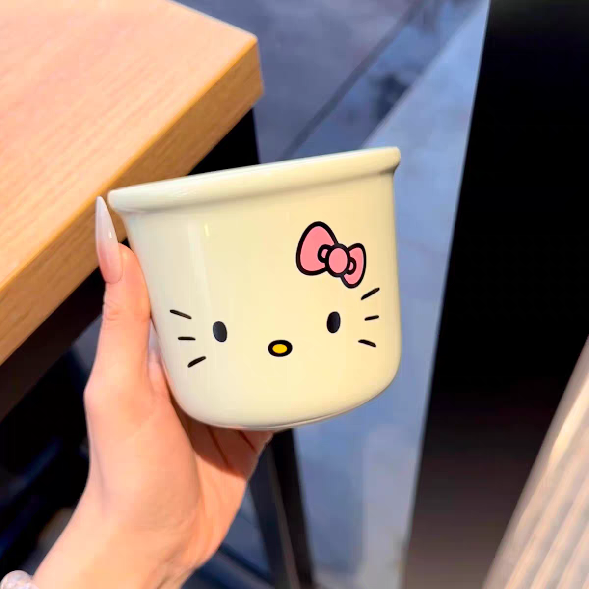 Hello Kitty Ceramic Latte Cup - Pista Green