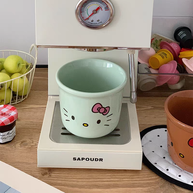 Hello Kitty Ceramic Latte Cup - Pista Green