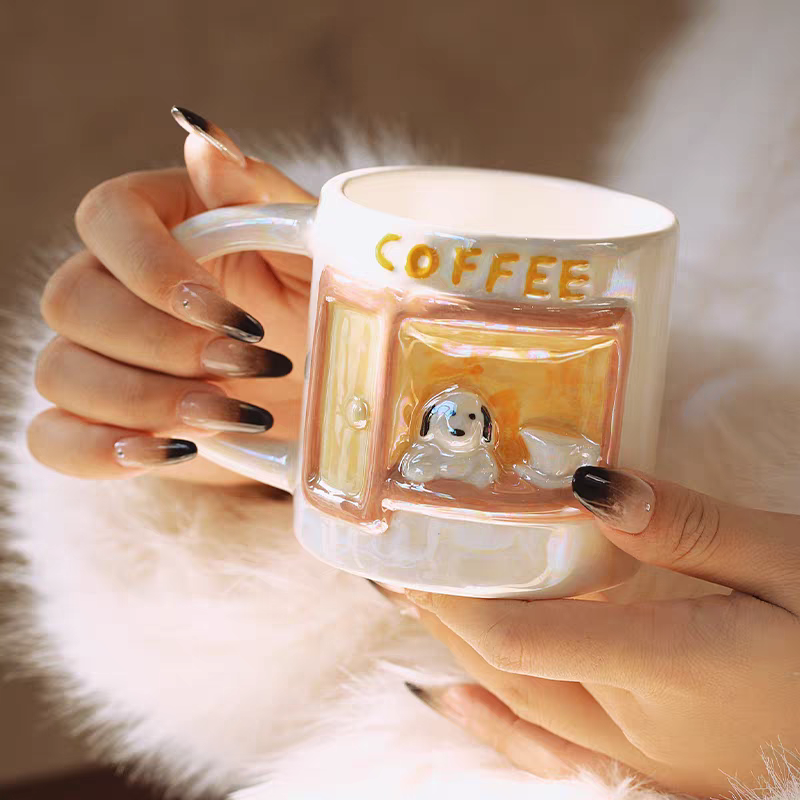 Pinteresty Handmade Puppy Ceramic Mug
