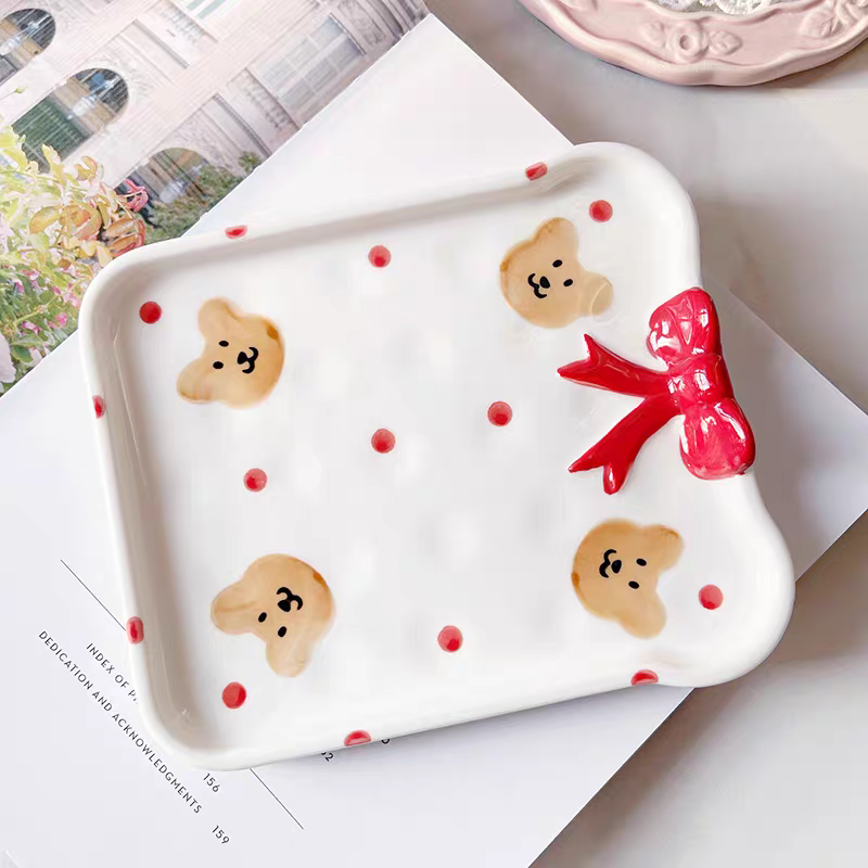 Kawaii Bear Mug Set (Cup & Saucer)