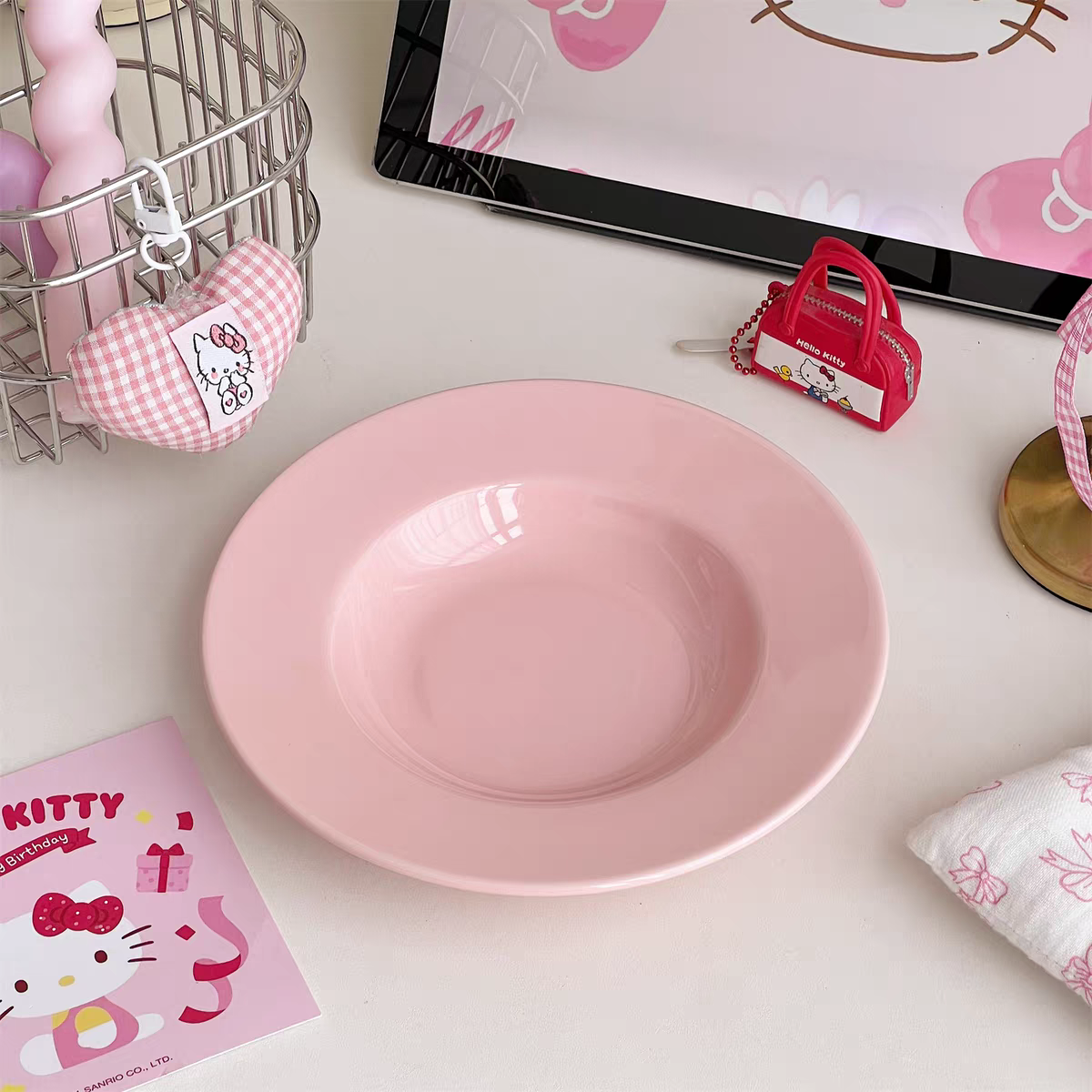 Cute Hello Kitty Cup Saucer and Spoon