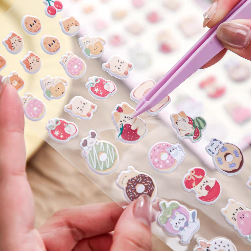 Mr.Paper Puffy Kawaii Dessert Illustration Journal Stickers  - Set of 4